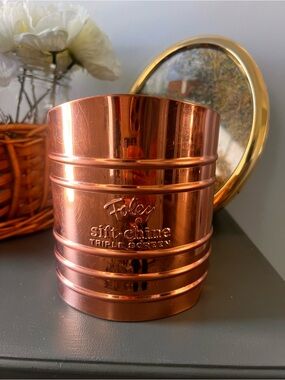 Vintage Foley Sift-Chine Triple Screen Copper Sifter